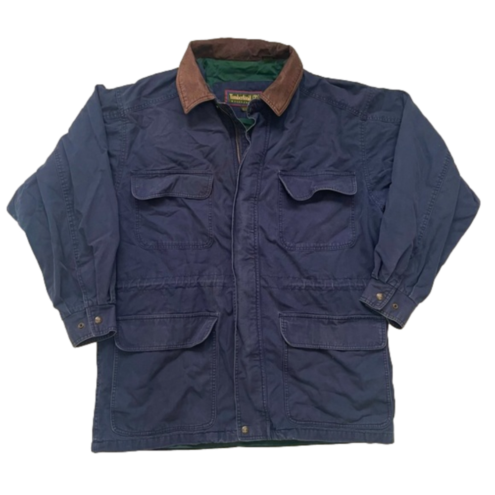 Timberland Chore Barn Coat Workwear Weathergear Leather Utility Jacket Large